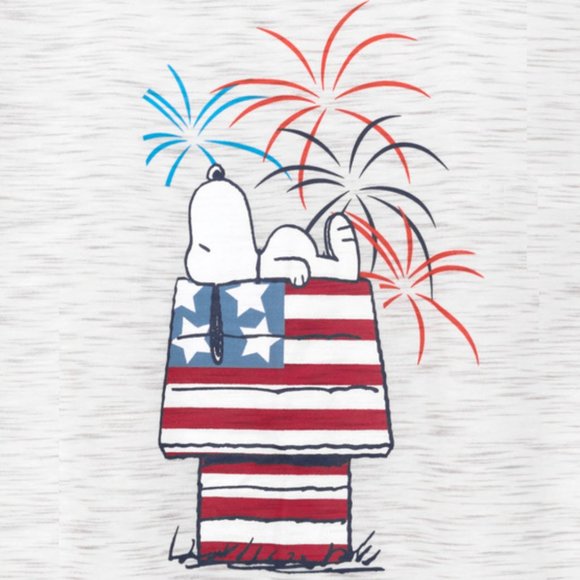 Peanuts Snoopy Patriotic Fireworks Tee - Picture 2 of 5